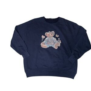 90s VTG Crewneck pullover teddy bear‎ graphic sz XL tag missing